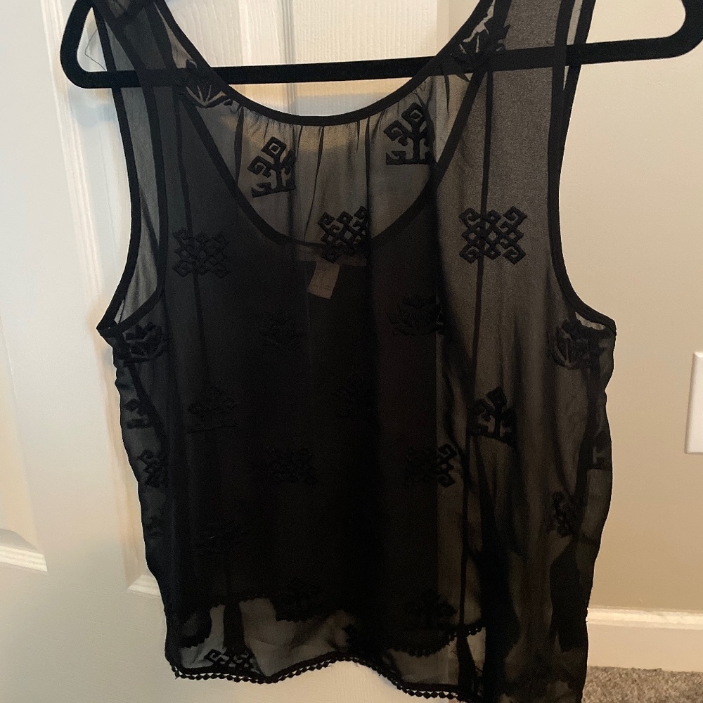 Sheer black top